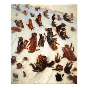 The Tabby Toboggan Club von Louis William Wain Fotodruck