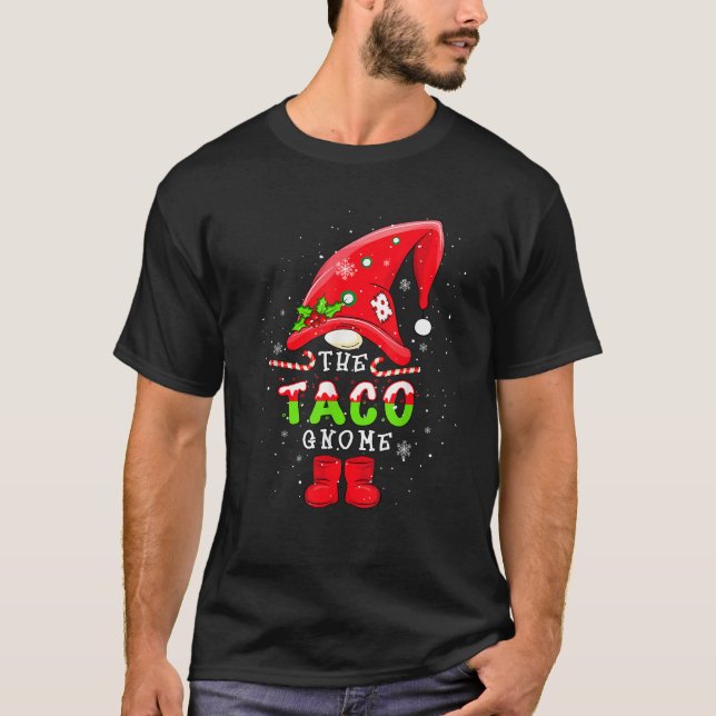 The Taco Gnome Xmas Gnome Hat Shoes Costume Kids T T-Shirt (Vorderseite)