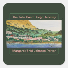 The Talle Gaard (The Talla Farm) '78 MEJP Fine Art Quadratischer Aufkleber