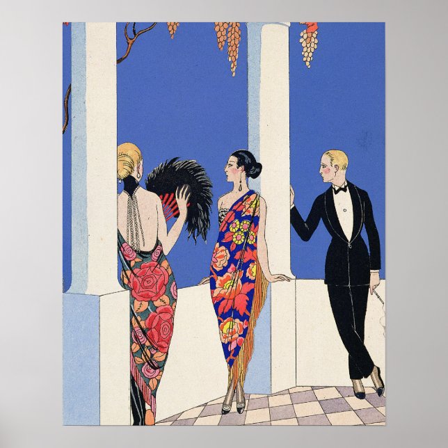 The Taste of Shawls, 1922 (pochoir print) Poster (Vorne)