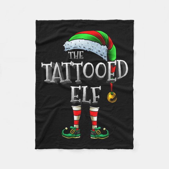 The Tattooed Elf Matching Family Tattooed Christma Fleecedecke (Vorderseite)