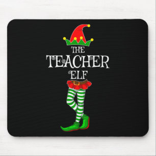 The Teacher Elf Familie Matching Xmas Funny Idea C Mousepad