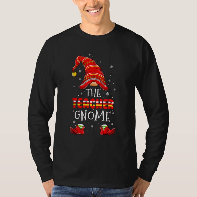 The Teacher Gnome Apparel Teach Matching Pajamas W T-Shirt (Vorderseite)