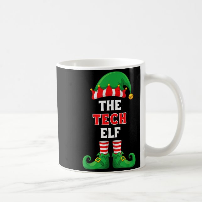 The Tech Elf Shirt Christmas For It Guy Tech Suprt Kaffeetasse (Rechts)