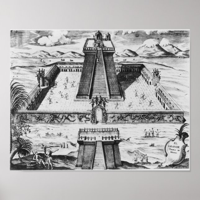 The Templo Mayor at at Tenochtitlan Poster (Vorne)