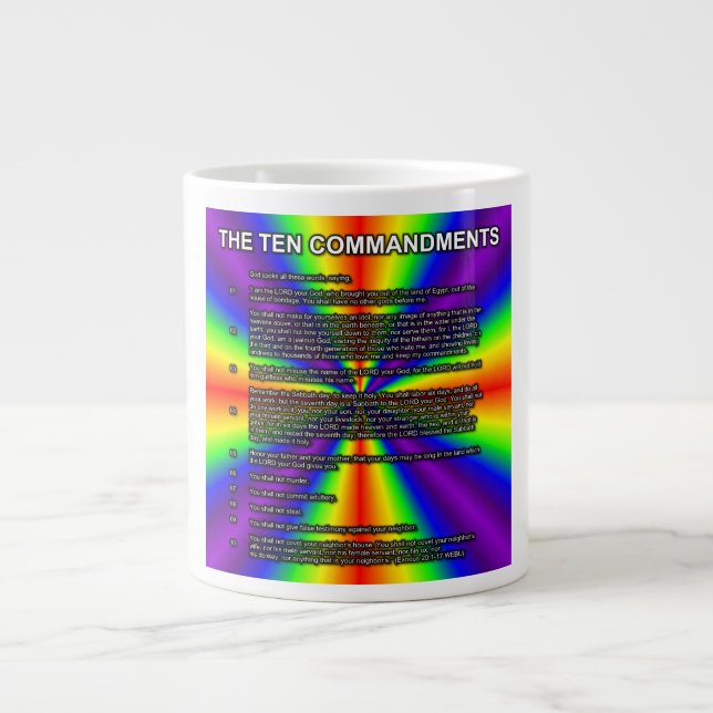 The Ten Commandments Mug Jumbo-Tasse (Vorderseite)