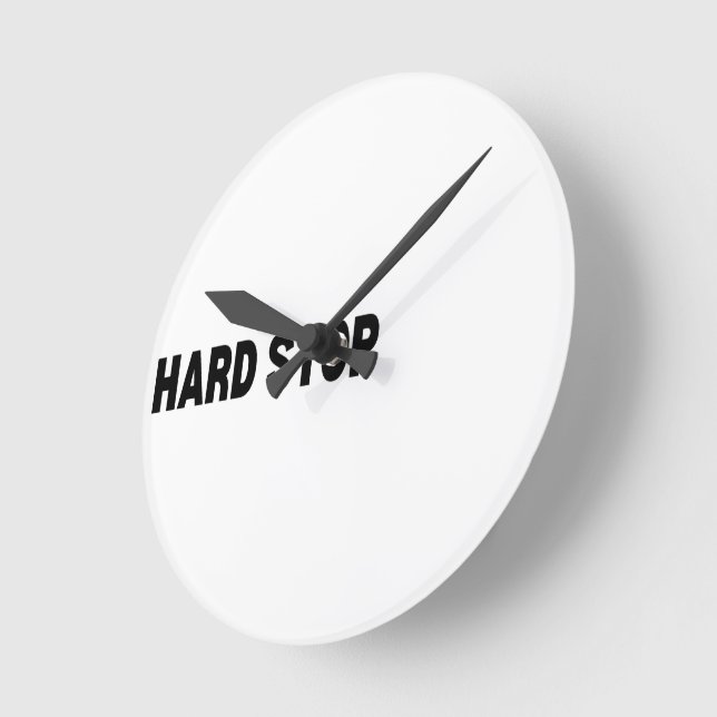 The Terminal | Hard Stop Technical  Runde Wanduhr (Winkel)