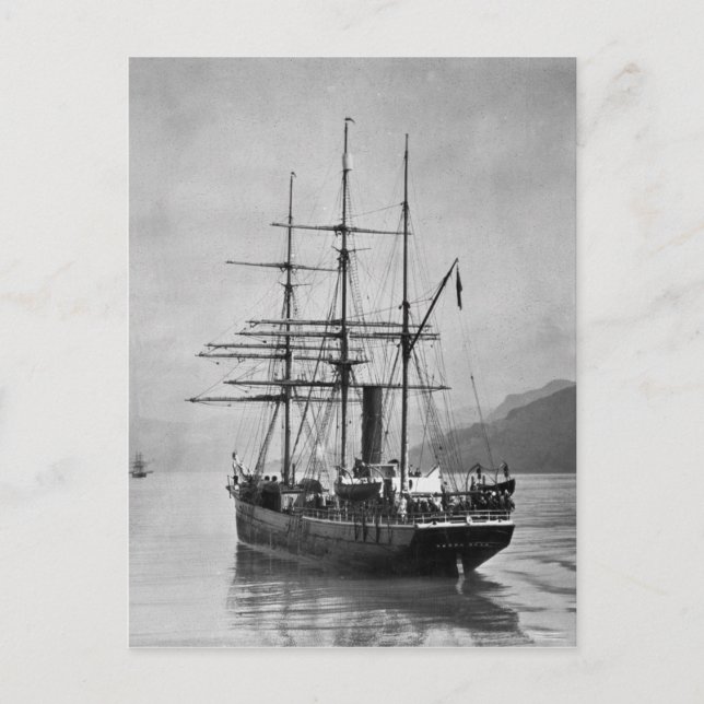 The Terra Nova segelte von Scott Postkarte (Vorderseite)