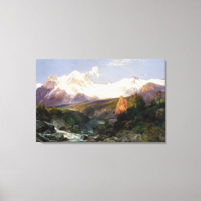 The Teton Range von Thomas Moran Leinwanddruck (Vorderseite)