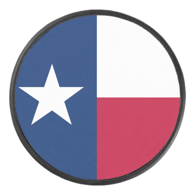 The Texan Lone Star State Flag of Texas Eishockey Puck (Vorderseite)