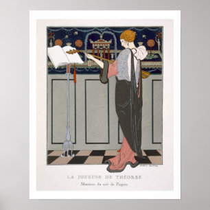 The Theorbo Player, Design für einen Abend von Poster