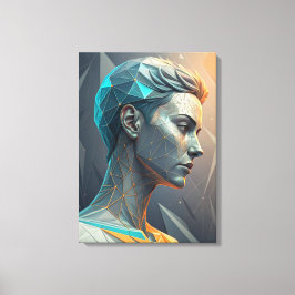 The Thinker 2.0 Abstract Geometric Canvas Print Leinwanddruck