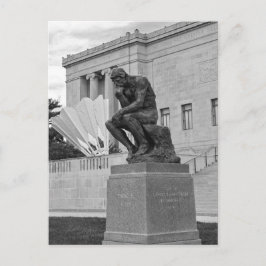 The Thinker and The Shuttlecock, Kansas City B/W Postkarte