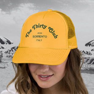The Thirty Club Retro Blau Benutzerdefinierter Wap Truckerkappe