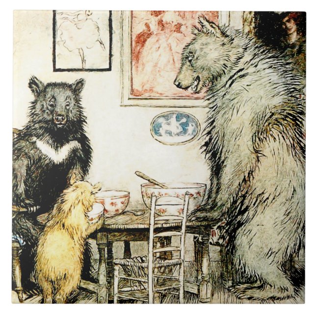 "The Three Bears" von Arthur Rackham Fliese (Vorderseite)