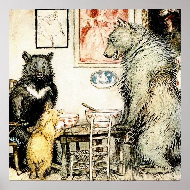 "The Three Bears" von Arthur Rackham Poster (Vorne)