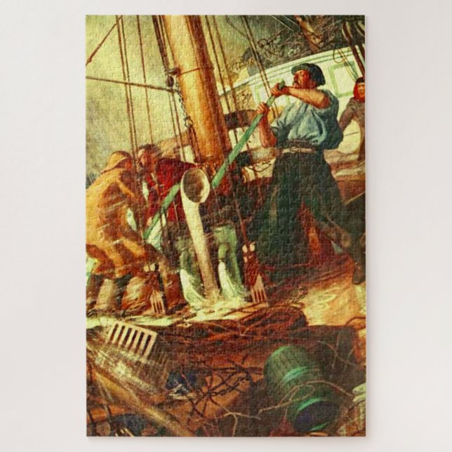 "The three-masted schooner Ada Barker" Puzzle (Vertikal)