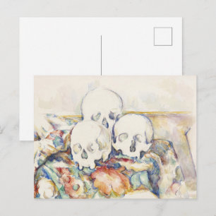 The Three Skulls von Paul Cézanne Classic Malerei Postkarte