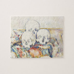 The Three Skulls von Paul Cézanne Classic Malerei Puzzle