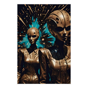 The Tiffany Twisted Twins - Ken Gage Surreal Art Poster