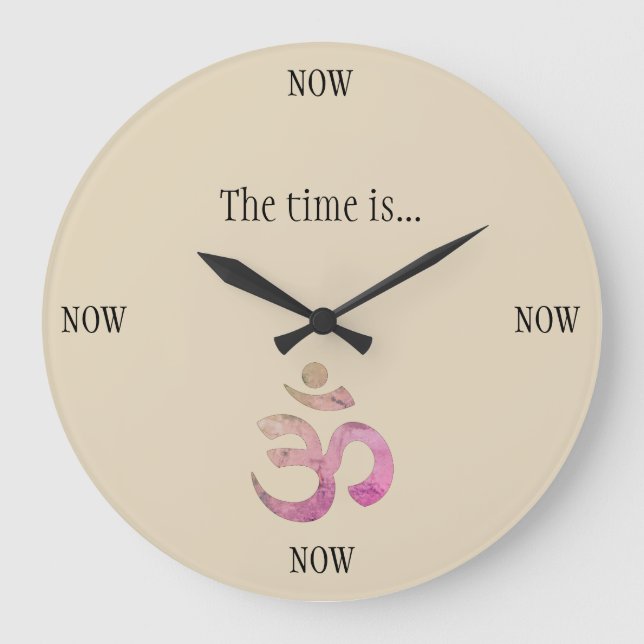 The Time is Now Clock Große Wanduhr (Vorderseite)