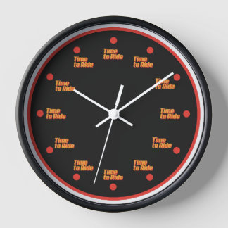 The time to ride Clock Uhr