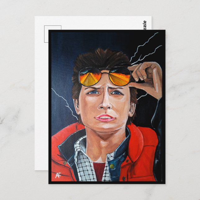 The Time Traveller Painting by Alfred Fox Postkarte (Vorne/Hinten)