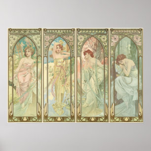 THE TIMES des TAGES - Mucha Poster