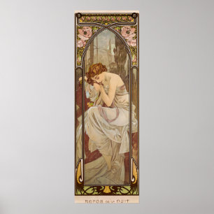 The Times of the Day, Night's Erholung, 1899 von M Poster