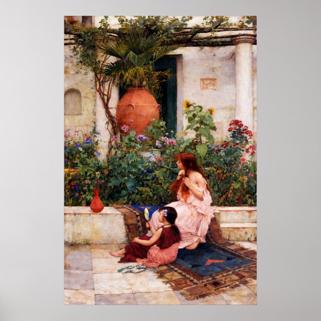 The Toilet by John William Waterhouse Poster (Vorne)