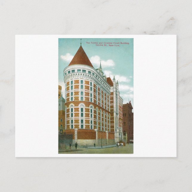 The Tombs and Criminal Court Gebäude, NY Postkarte (Vorderseite)