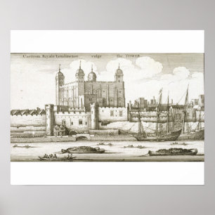 The Tower of London, 1647 (engraving) Poster