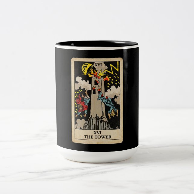 The Tower Tarot Zweifarbige Tasse (Mittel)