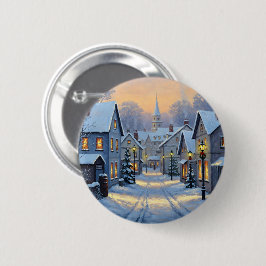 The Town In Winter Button