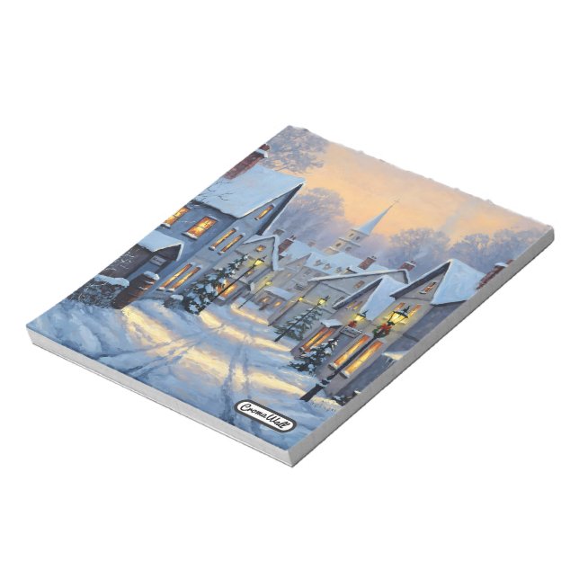 The Town In Winter Notizblock (Rotiert)