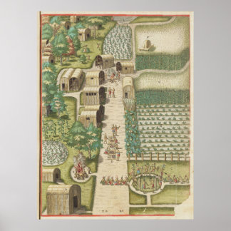 The town of Secota Poster