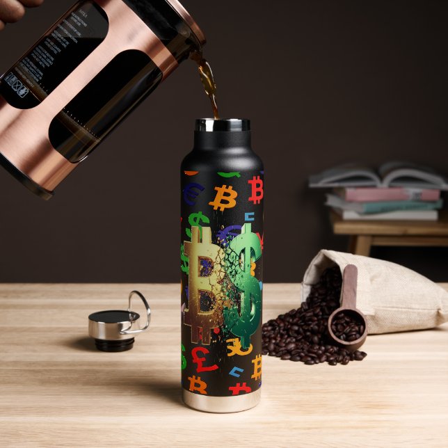 The Trader Dream Collection Kerzencharts Trinkflasche (Kaffee (gedreht))