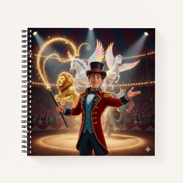 The Traveling Circus Ringmaster Notebook Notizbuch (Vorderseite)