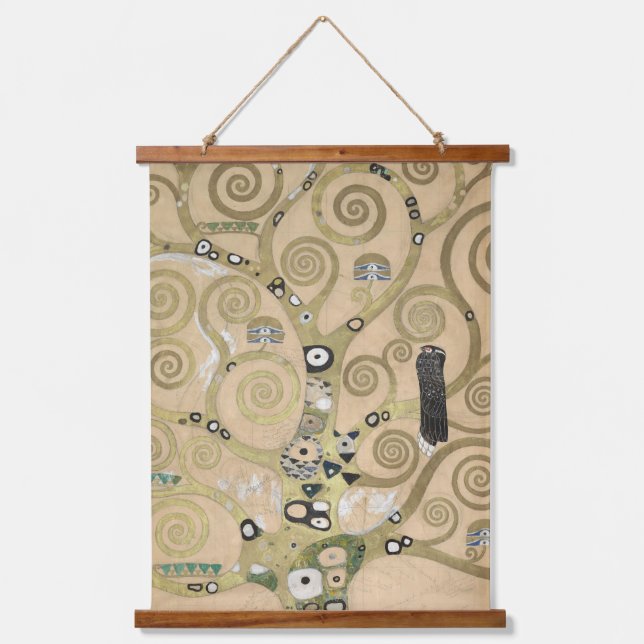 The Tree of Life, Gustav Klimt OIl Painting  Wandteppich Mit Holzrahmen (Vorderseite)