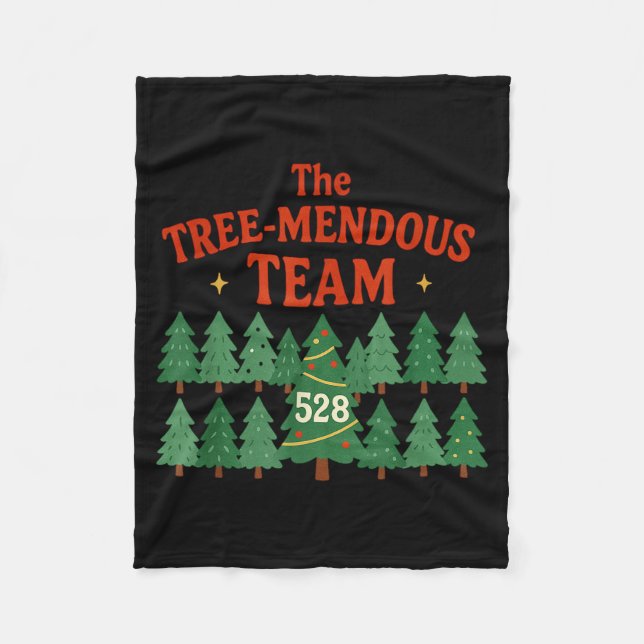 The Treemendous Team Funny Christmas Work  Fleecedecke (Vorderseite)