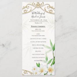 The Tropical Imperial Bamboo Garden Wedding Menükarte