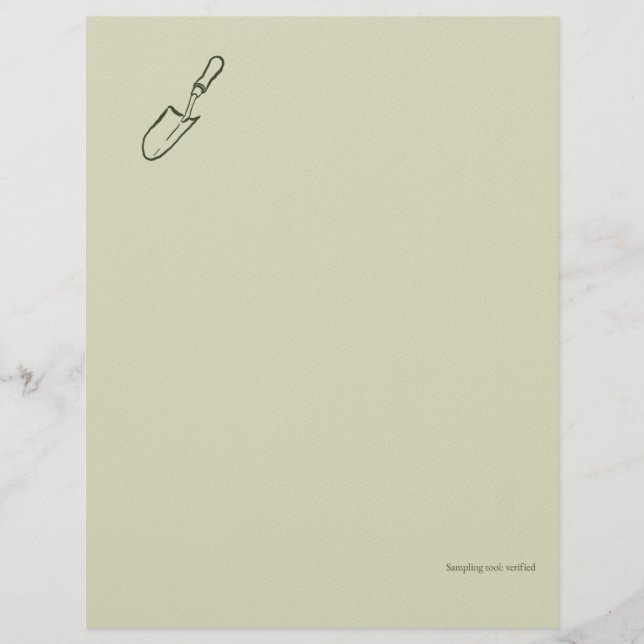 The Trowel -Botanists Pause- Minimalist Briefbogen (Vorderseite)