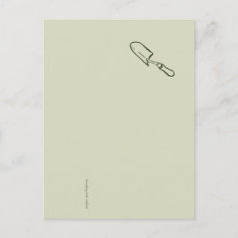 The Trowel -Botanists Pause- Minimalist Feiertagspostkarte
