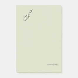 The Trowel -Botanists Pause- Minimalist Post-it Klebezettel