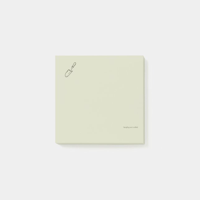 The Trowel -Botanists Pause- Minimalist Post-it Klebezettel (Vorderseite)