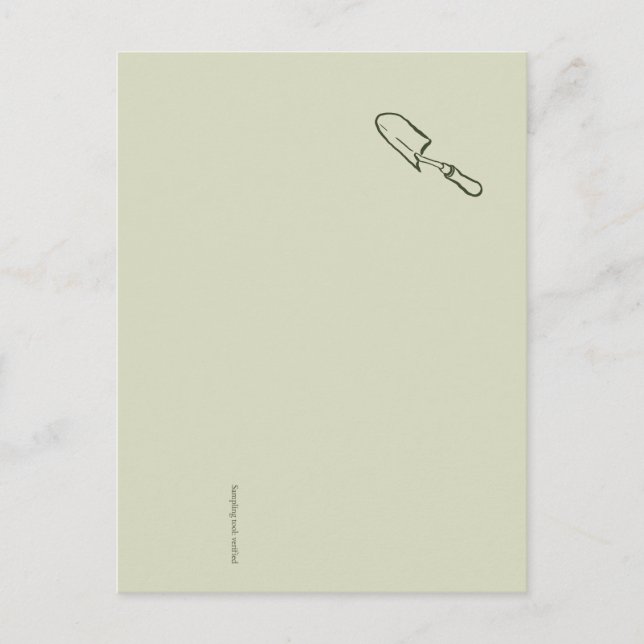The Trowel -Botanists Pause- Minimalist Postkarte (Vorderseite)