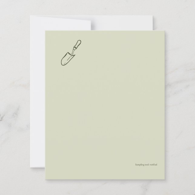 The Trowel -Botanists Pause- Minimalist Stationary (Vorderseite)