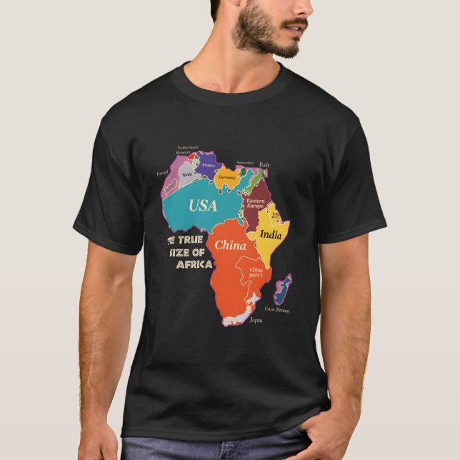 The True Size Of Africa T-Shirt (Vorderseite)