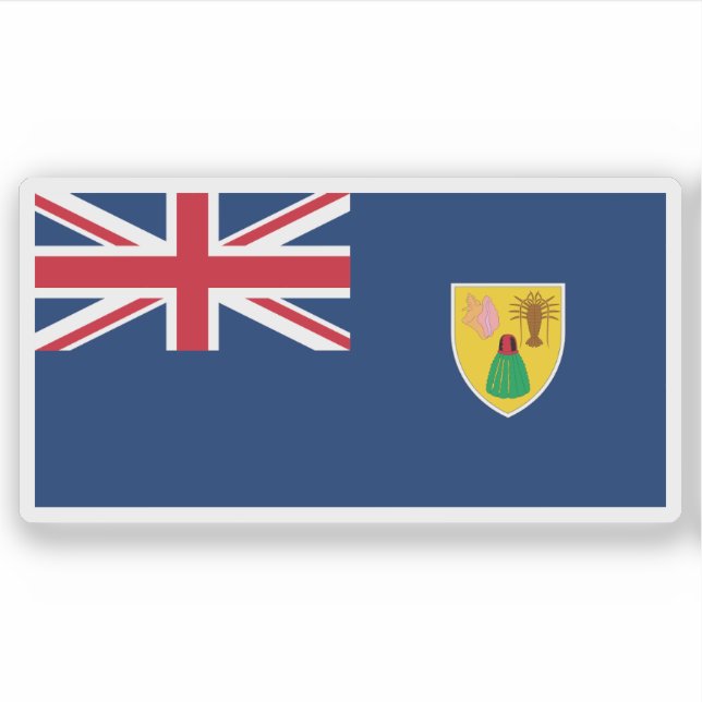 The Turks and Caicos Islands flag,British Overseas Aufkleber (Vorderseite)