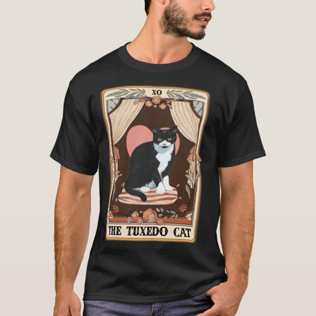 The Tuxedo Cat Tarot Card Tuxedo Cat Tuxedo Mom Ca T-Shirt (Vorderseite)